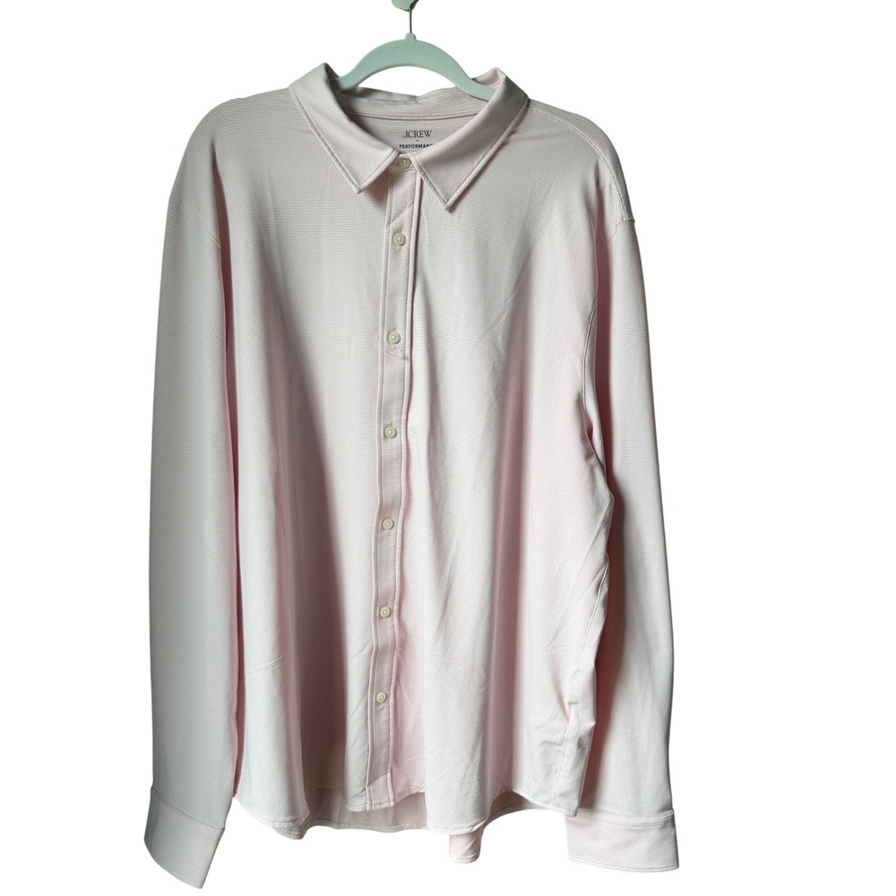 J. Crew Men's Pink Performance Button Up‎ Dress Shirt XXL NEW